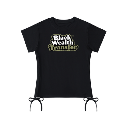 BLACK WEALTH Drawstring T-Shirt