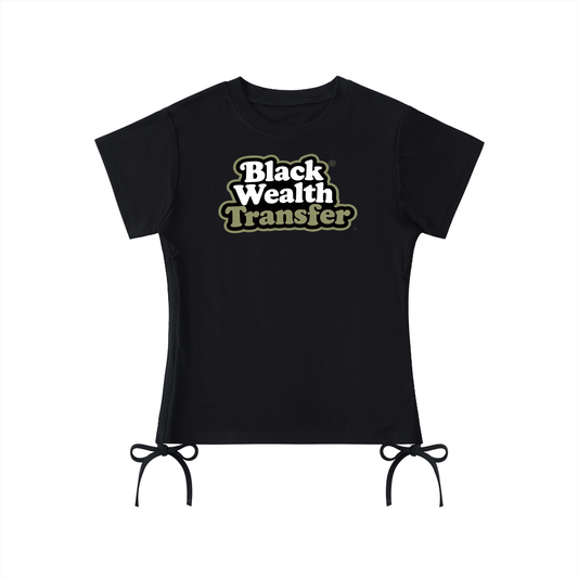 BLACK WEALTH Drawstring T-Shirt