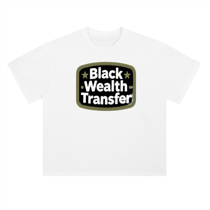 WEALTH TRANSFER Heavyweight Drop Shoulder Cotton T-Shirt