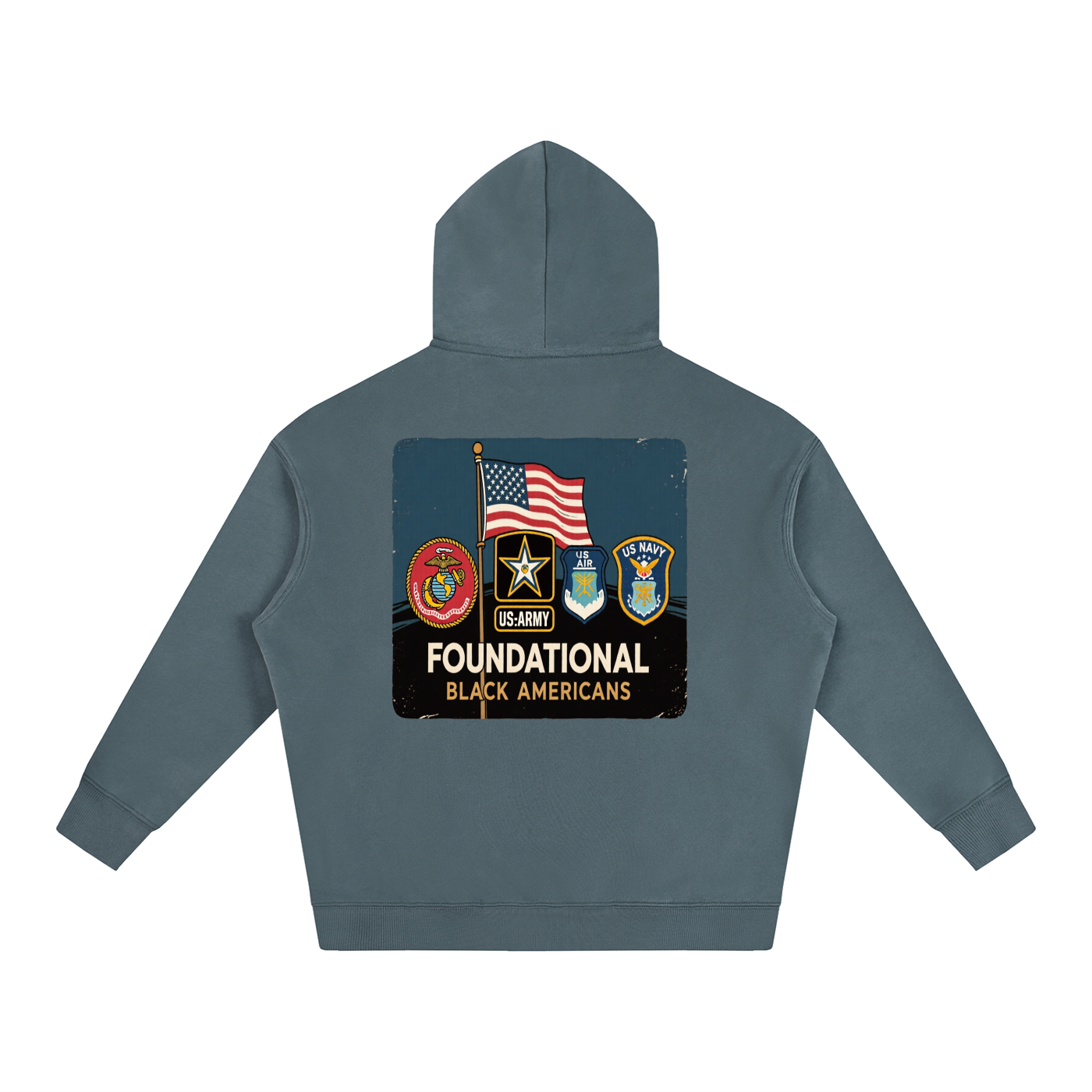 OLE AMERICA Oversize Fleeced Hoodie